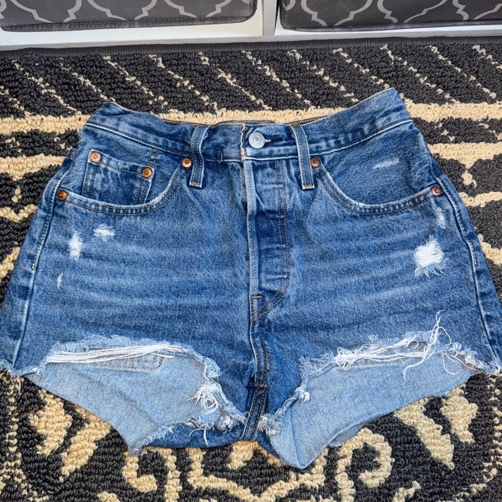 Levi’s 501 Dark Wash Denim Shorts